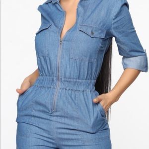 Denim Romper